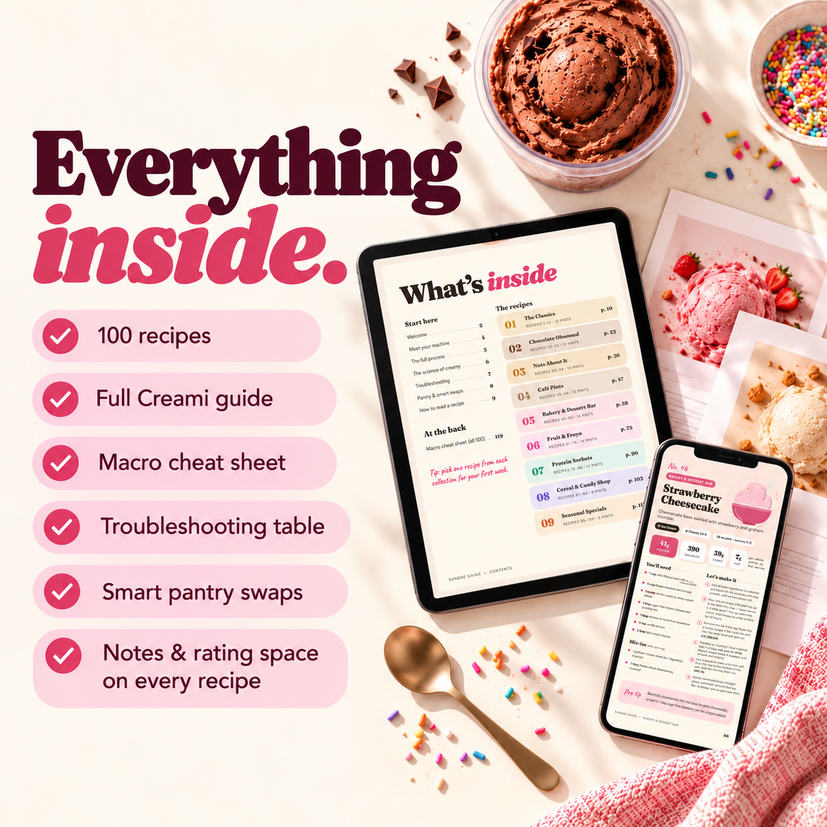 Sundae Gains: 100 High-Protein Ninja CREAMi Recipes